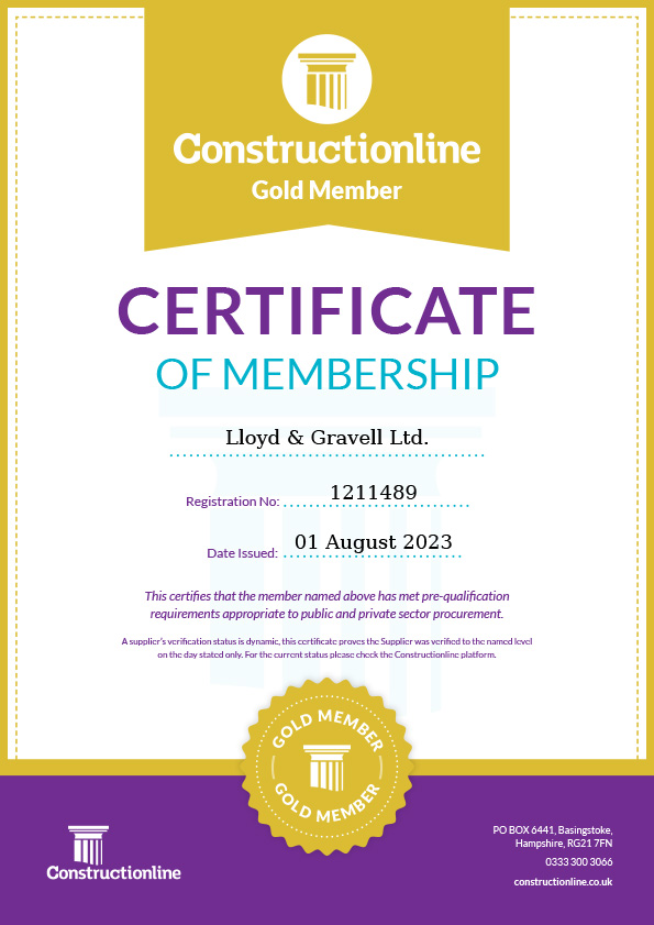 constructionline gold member certification